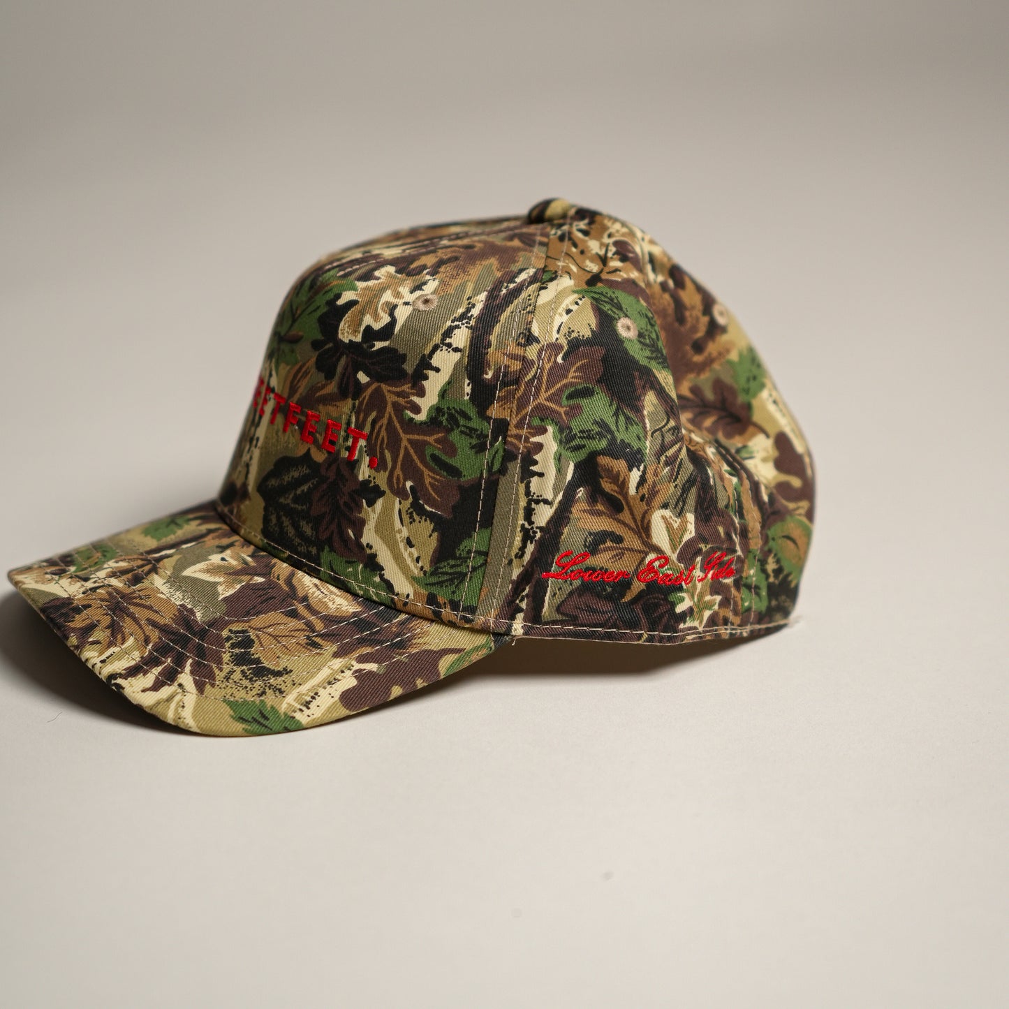Sweetfeet Hat - Camo, Red Embroidery