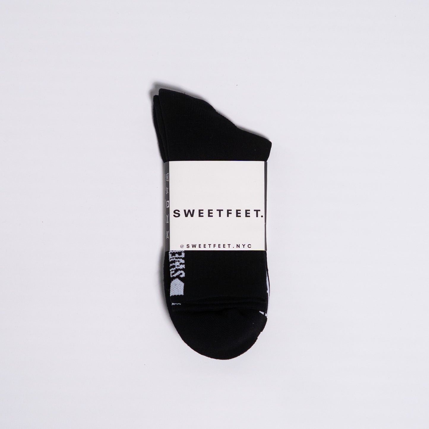 Black Sweetfeet Performance Compression - Mid Crew Sock (1 Pair)
