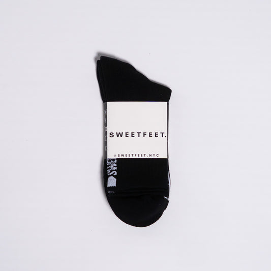Black Sweetfeet Performance Compression - Mid Crew Sock (1 Pair)