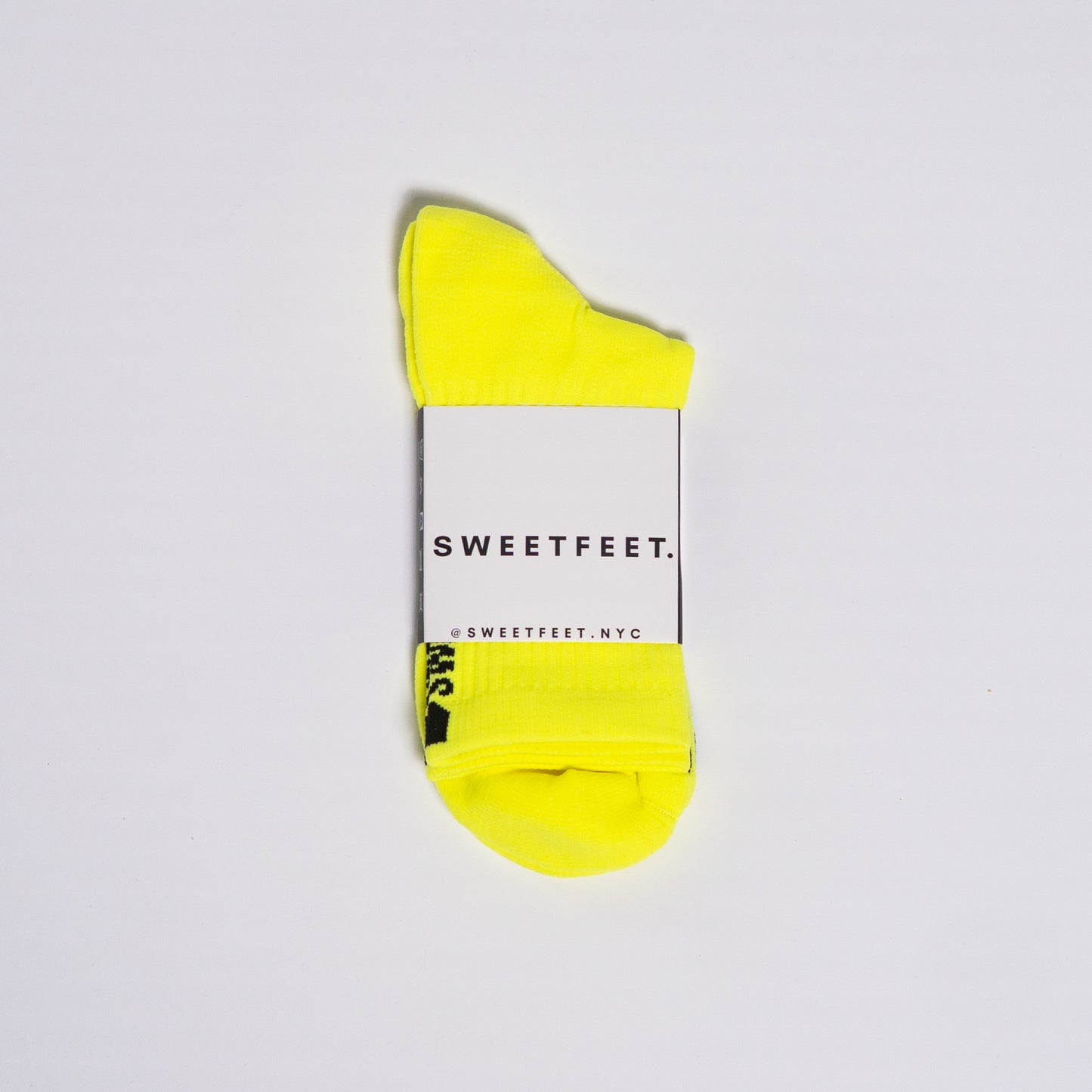 Yellow Sweetfeet Performance Compression - Mid Crew Sock (1 Pair)