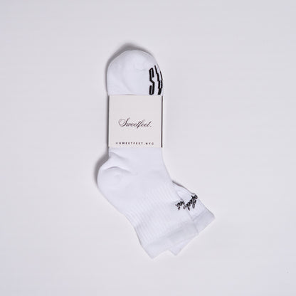 Sweetfeet Athleisure Sock, Black Embroidery (1 PAIR)