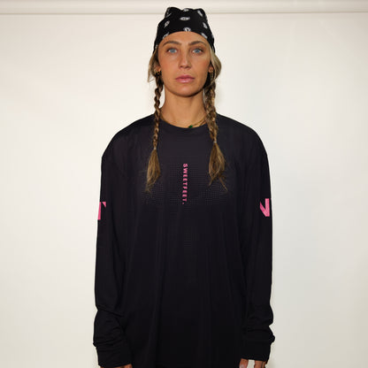 MeshTech Longsleeve - Black/Pink