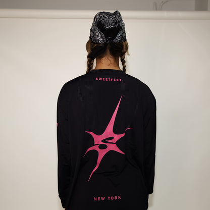 MeshTech Longsleeve - Black/Pink