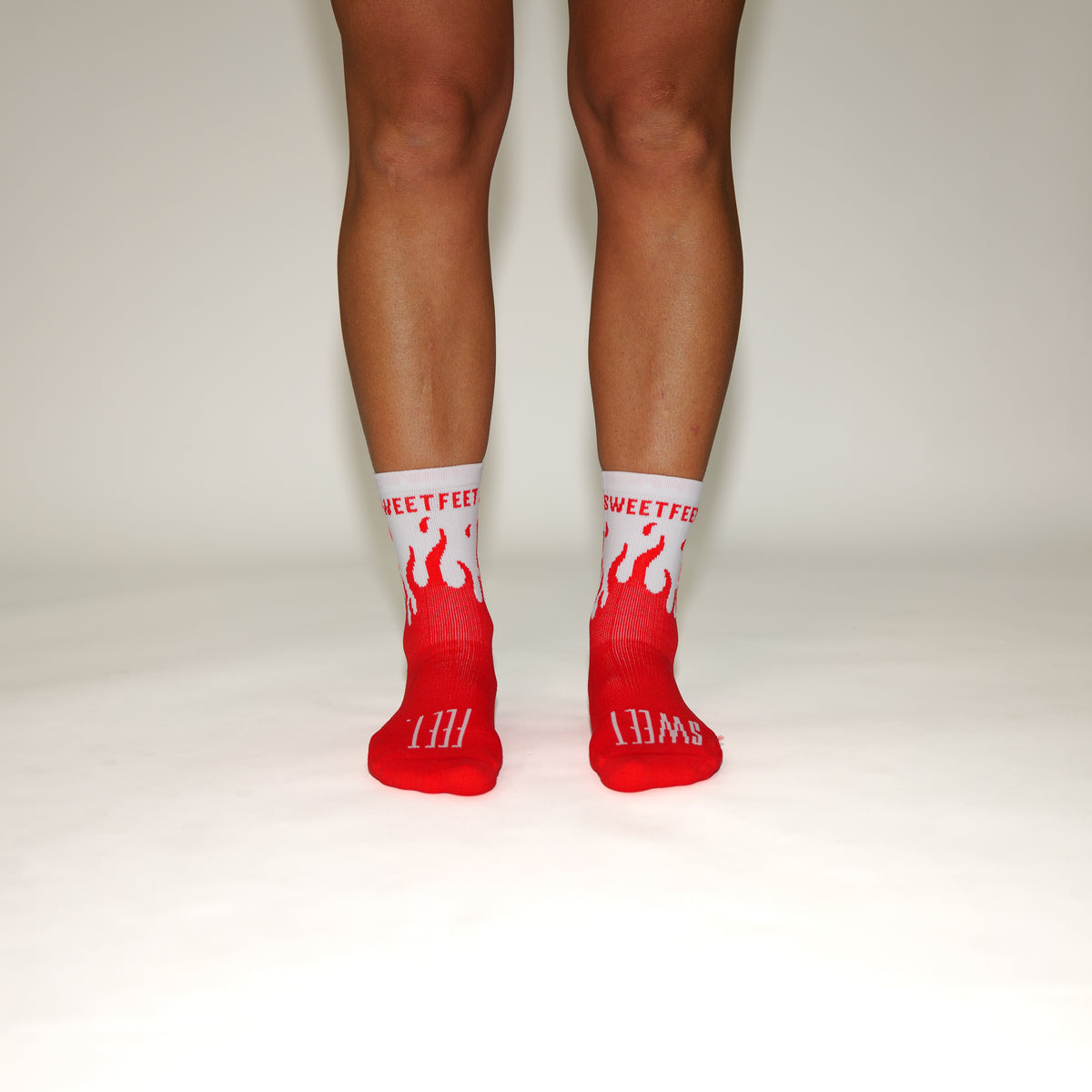 V2 Flame Sock - Red/White