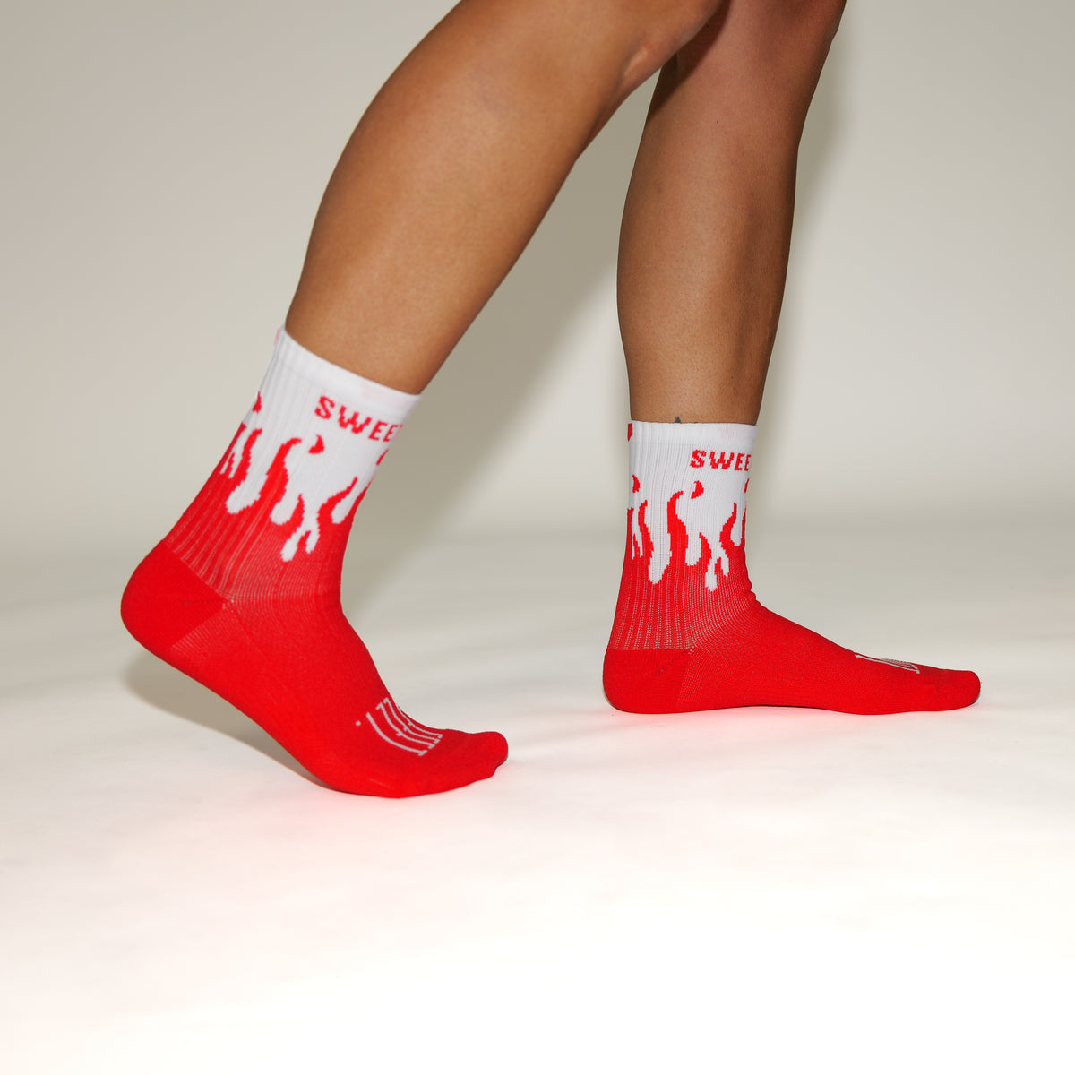 V2 Flame Sock - Red/White