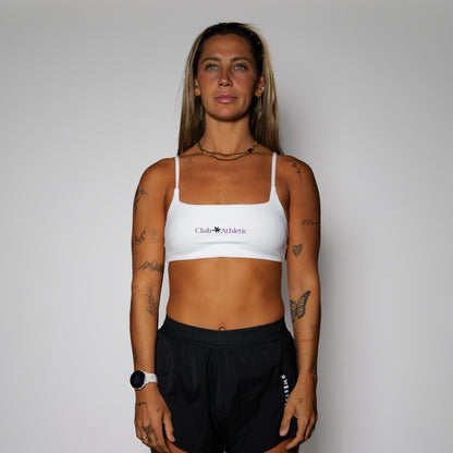 Club Athletic Sports Bra - White