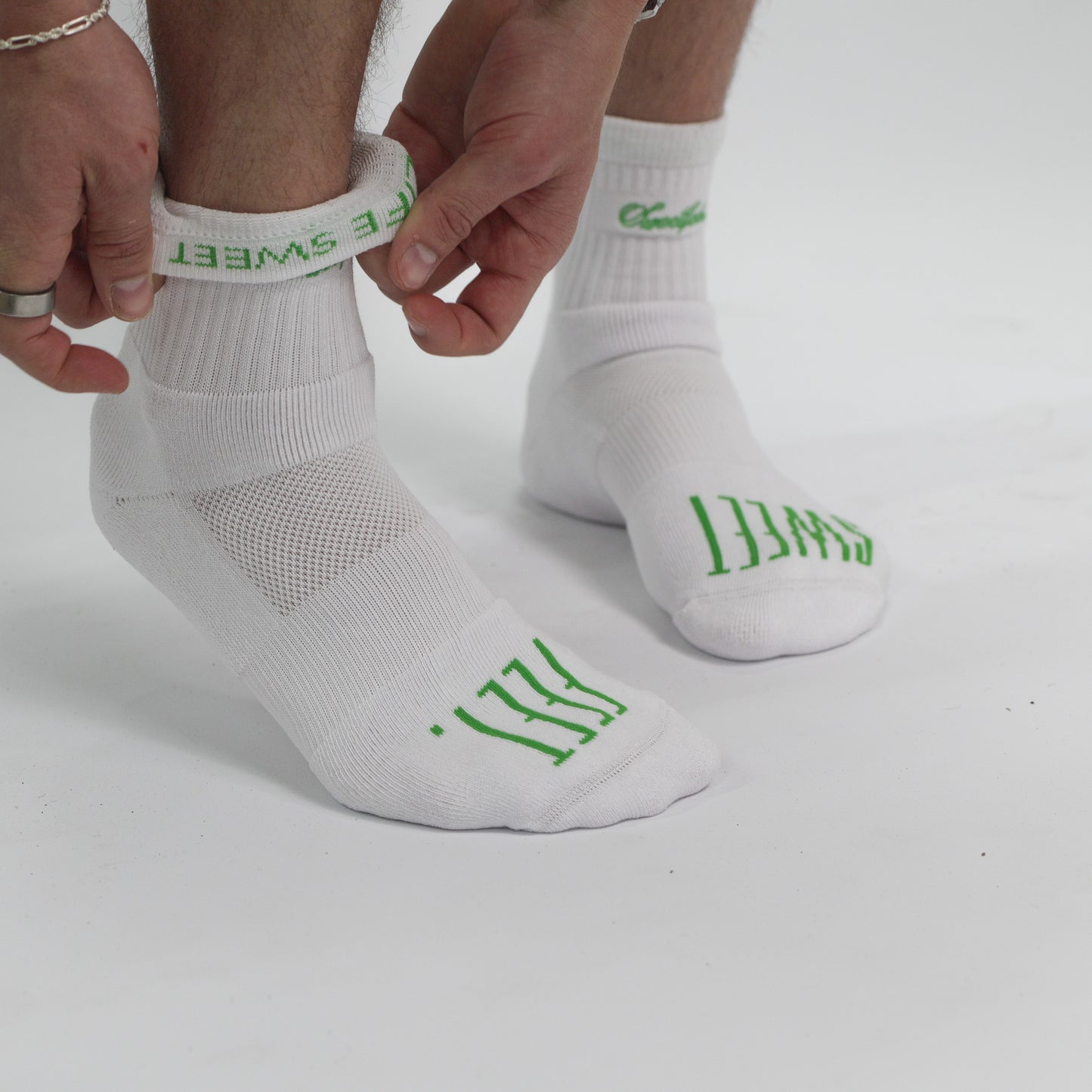 Sweetfeet Athleisure CoolKnit, Green (3 pack)