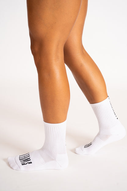 White Sweetfeet Performance Compression - Mid Crew Sock (1 Pair)